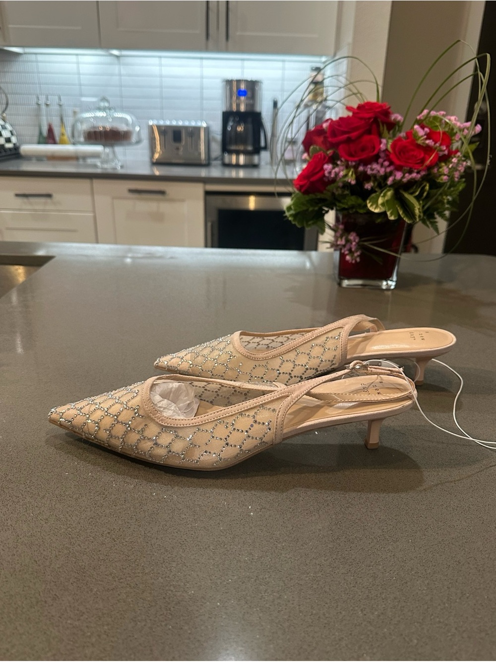 A New Day Gigi Embellished Slingback Kitten Heels - Size 11